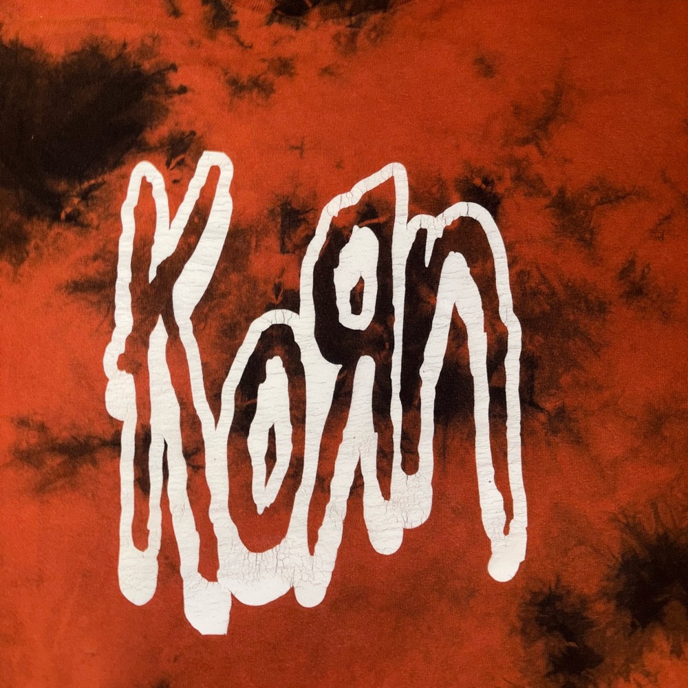 Gildan Tie-Dye Art Poster - Fiery Red and Deep Black korn numetal - Picture 4 of 5